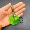 Collana Ambra Verde Cera d'Api Collana con Ciondolo a Goccia d'Acqua Per Donna Unisex Fortunata Sicurezza Ciondolo Lungo Ornamenti per Catena del Maglione