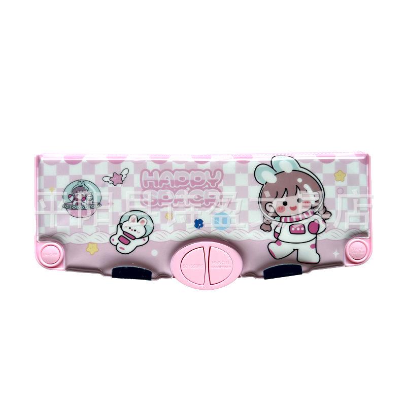 Multifunctional Large Capacity Double Layer Children's Pencil Case for Boys and Girls - Cute Plastic Box