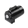 Universal Black Baffled Aluminum Oil Catch Tank Can Reservoir Tank with 11mm/15mm Fittings and Oil Dipstick