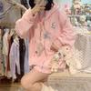 Ιαπωνικά Kawaii Zip Up Hoodies Γυναικεία Sweet Girl Star Graphics Κέντημα Φούτερ με κουκούλα Kpop Cute Casual Top Γυναικείο