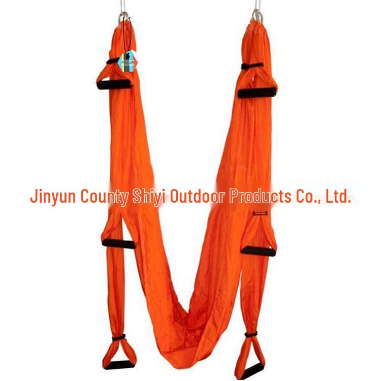 Aerial Yoga Hammock with 6 Handles - Non-Elastic Nylon for Studio Inversion Fitness