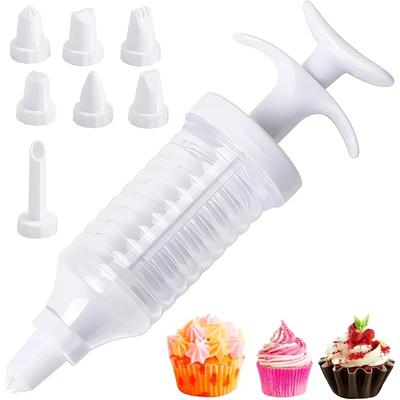 For Gift Baking Lover Icing Syringe, with 8 Pieces Icing Nozzles, Cake Decorating Kit Piping Nozzle Dessert Decorator