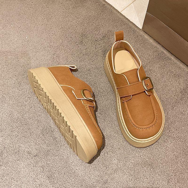 Retro platform loafers are comfortable and foreign style increases, Birkenstock casual shoes spring and summer