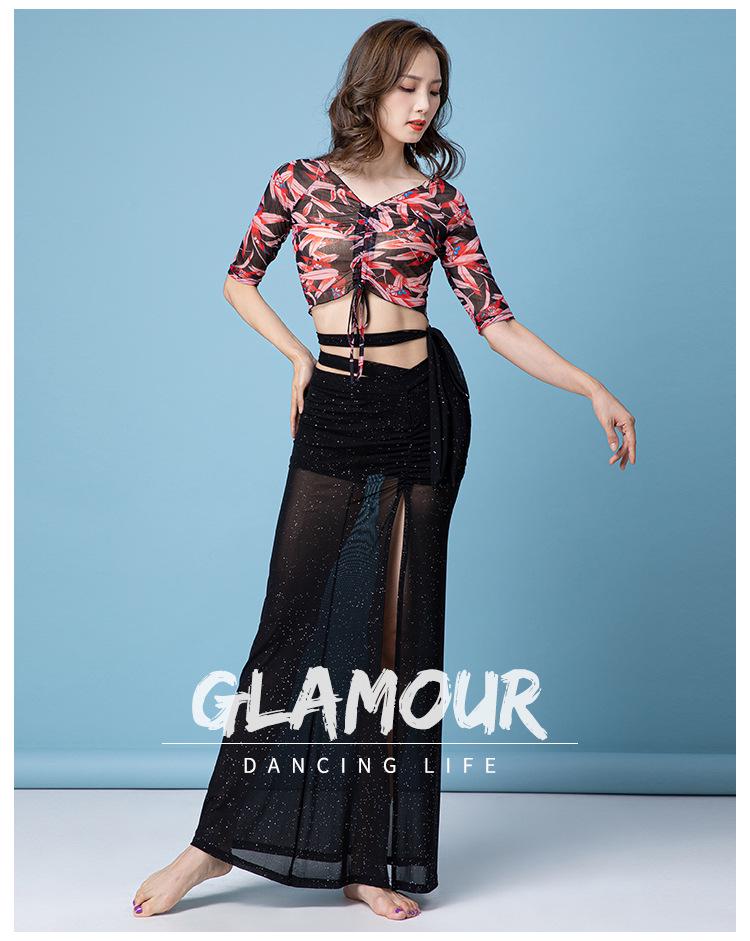 Women's Belly Dance Practice Costume - 2025 New Sexy Oriental Long Dress Beginner Performance Set