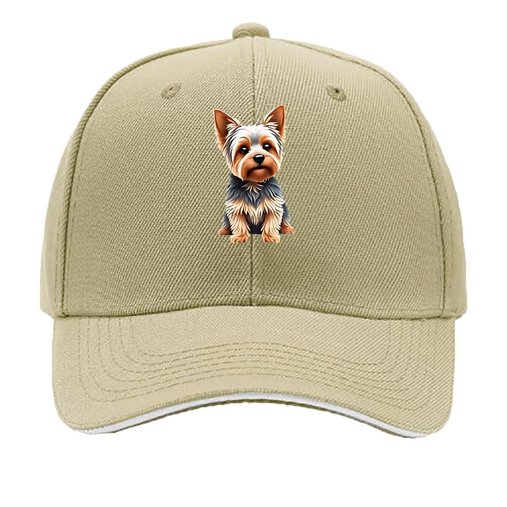 Lifelike Yorkshire Terrier Plush Toy Hip Hop hat Fashion Outdoor Sports Sandwich Baseball Cap