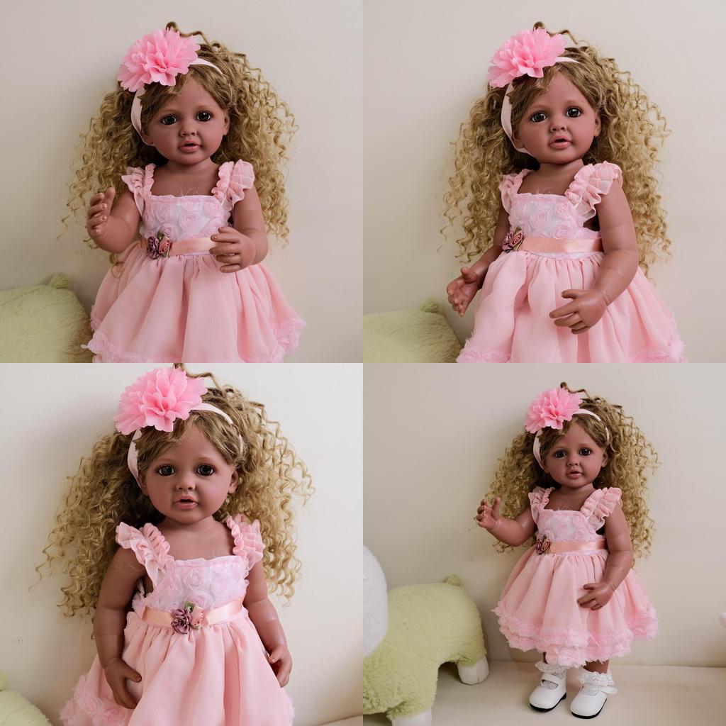 Silikon Reborn Baby Dunkle Haut Betty Für Sammler und als Geschenk