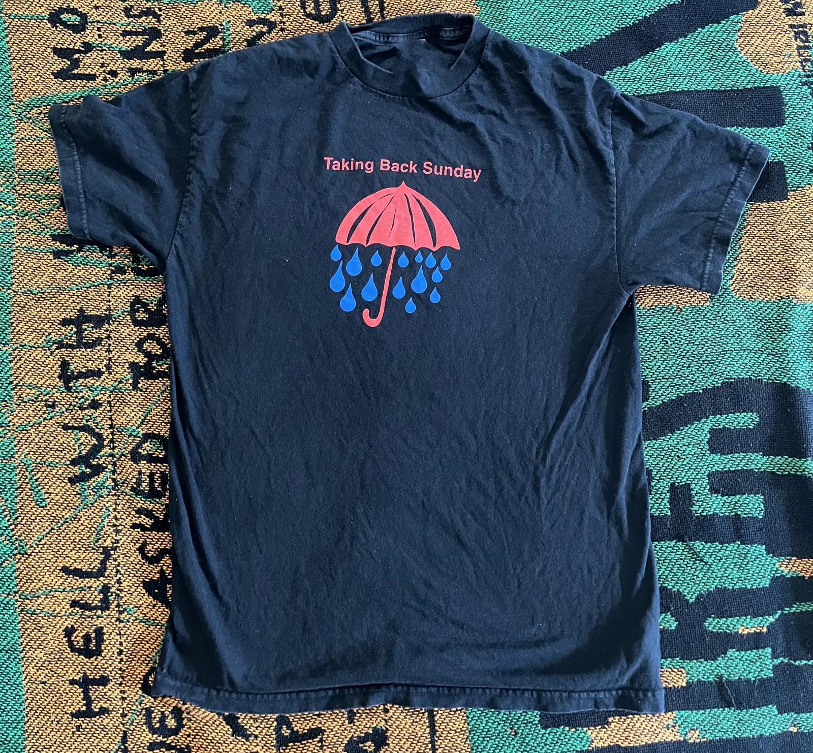 Vintage Taking Back Sunday Band Tee Umbrella Black All Size Shirt S