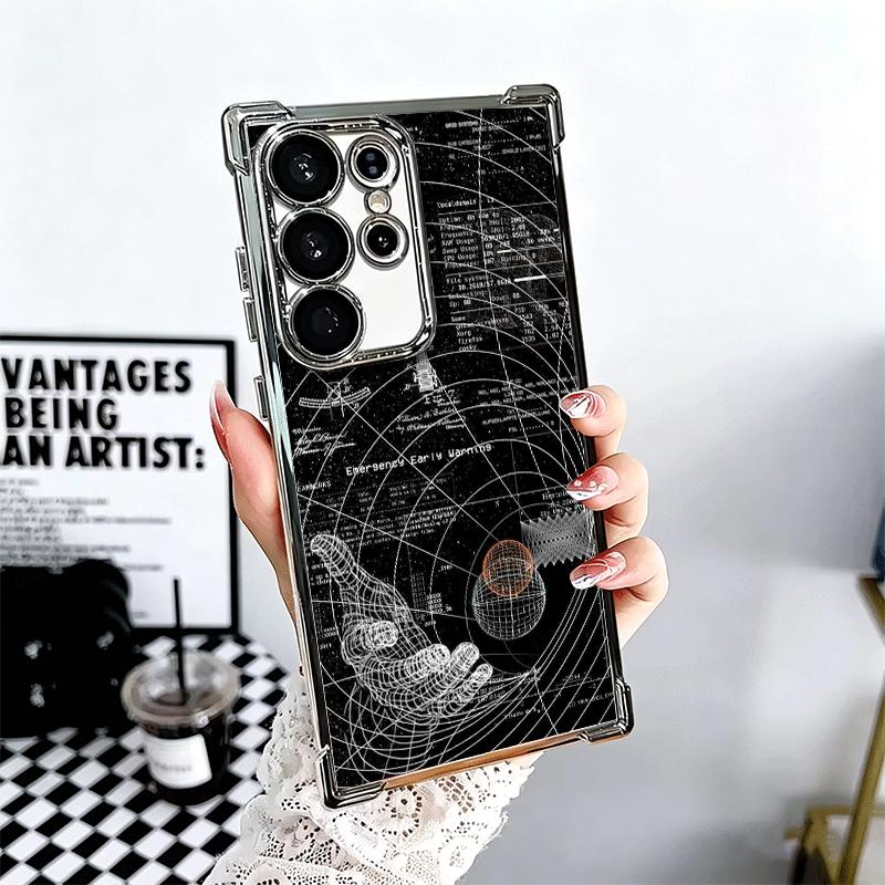 

Physics Chemical Mathematics Soft Phone Case For Samsung Galaxy S26 Ultra S25 Edge S24 FE S23 Plus S22 S21 + S20 Plating Anti-Fa Samsung S21