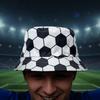 Folding Soccer Pattern Bucket Cap Korean Style Football Fisherman Hat Sunscreen Basin Cap  Work