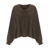 SELLY'S V-Neck Shirred Puff Blouse_I6C-Cbl002