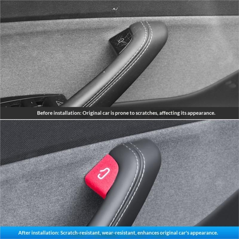 For Tesla New Model 3 Y Juniper Highland Car Open Door Button Stickers Armrest Window Lift Button Switch Interior Accessories