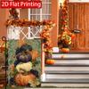2D Flat - 2D Flat - 2D Flat, Autumn Harvest Thanksgiving Pumpkin And Turkey Garden Flag - 3-28 X 40 Inch Outdoor Garden Flag, Double-Sided Home Decora