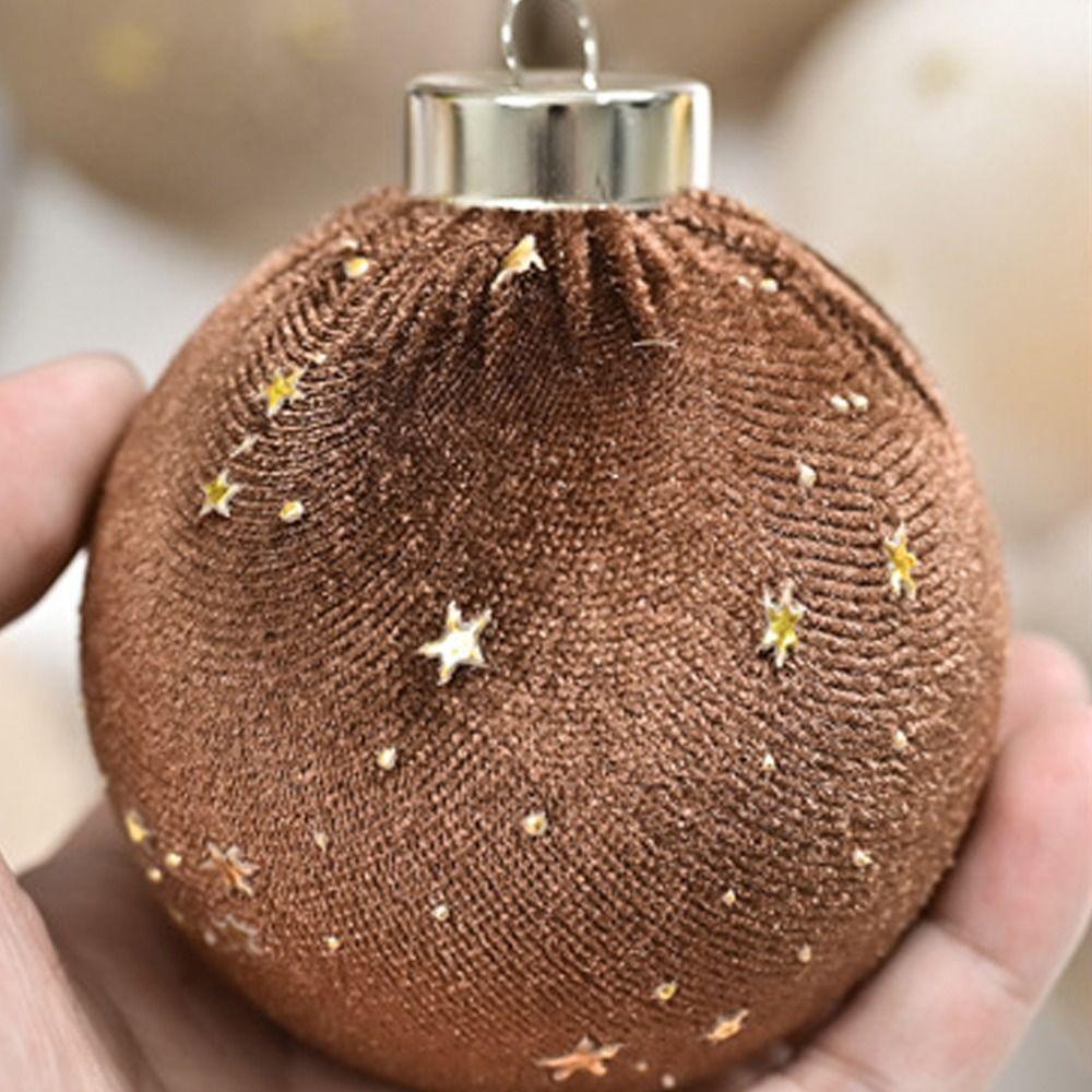 15pcs Flocking Xmas Spheres Ornaments Shatterproof Christmas Tree Pendant  Hom Festive Party Decor