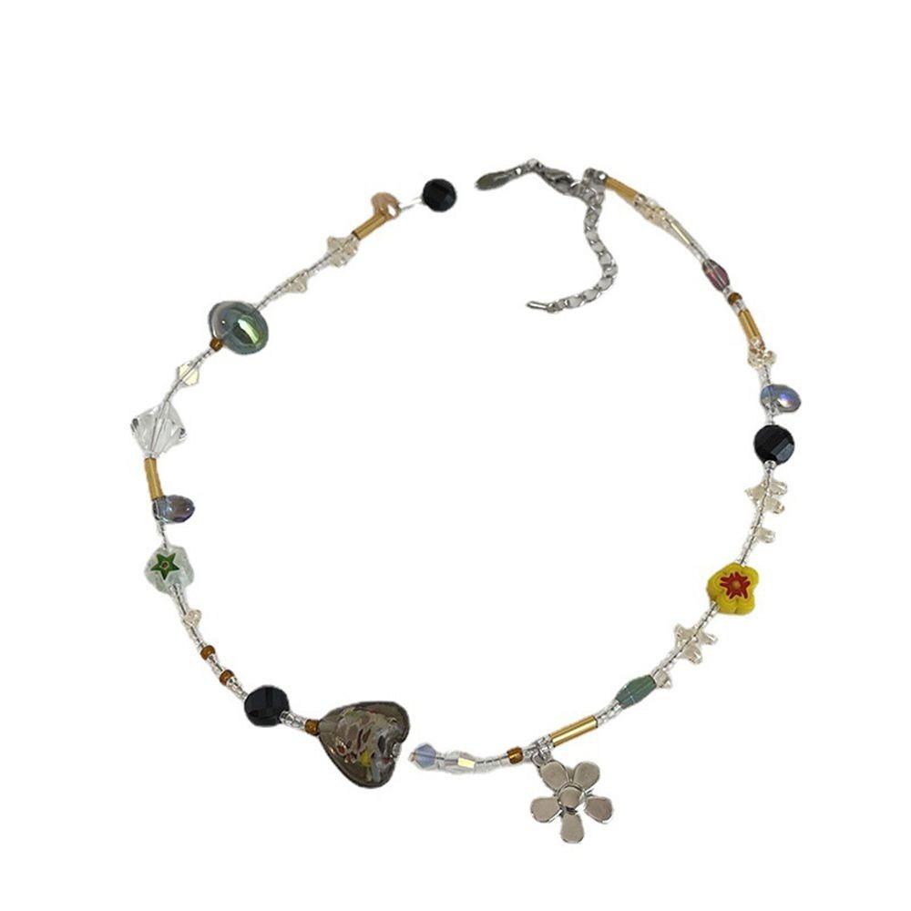 Girl Bead Collar Chain Women Clavicle Chain Fashion Jewelry Flower Necklace Korean Style Necklace