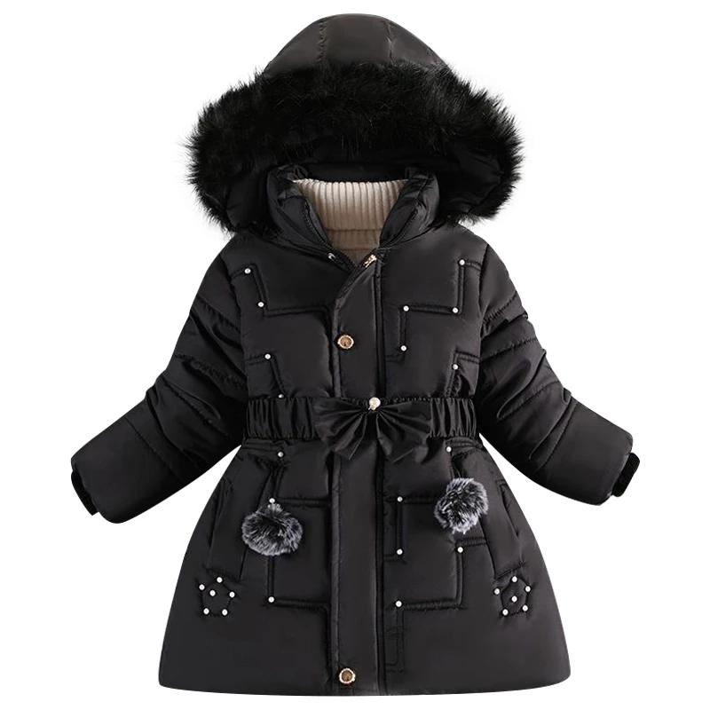 Girls' Winter Clothes Plus Velvet Thick Coat