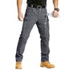 Men Cargo Pants Multi Pocket Outdoor Straight Fit Durable Utility Trousers with Belt Loop Zipper Closure