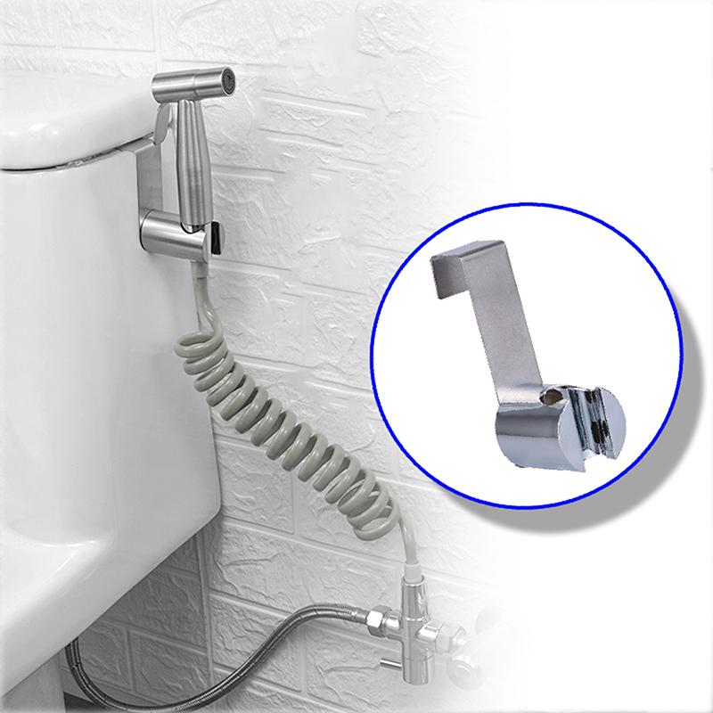 Bidet-Sprühhalter Toiletten-Badezimmer-Aufsatz Edelstahl-Halter Gebürstete Fassung Wandhaken für Handbrause