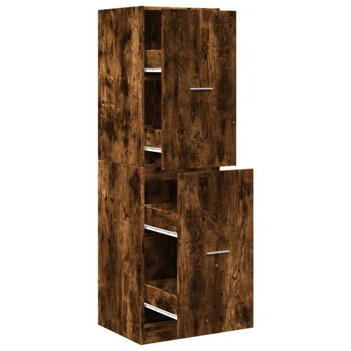VidaXL Armoire d'apothicaire chêne fumé 40x41x144,5 cm bois ingénierie, coffre d'apothicaire, meuble d'apothicaire, coffre à 3309640