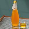 Frosted Transparent Glass Bottle with Sealed Lid for Water, Wine, or Juice