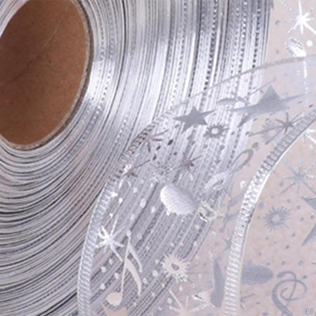 Christmas Ribbon Decorative 100yds Length 5cm Wide Wired Edge Ribbons Festival Gift Wrapping