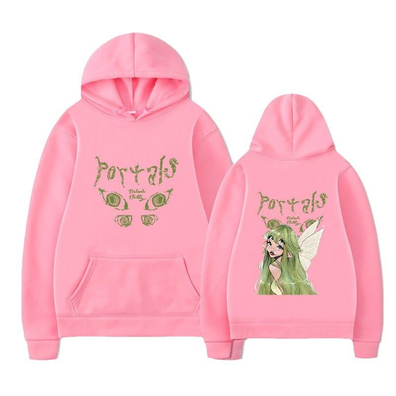 Autumn And Winter Flower Letter Printed Sweater Hoodie