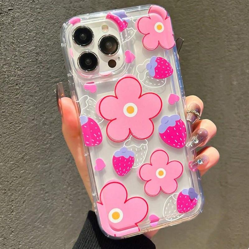 Flower Summer Pink Floral Phone Case for  Redmi Note 13 12 11 Pro Plus 5G 12S 11S 10S 9 10 TPU Shockproof Airbag Cover