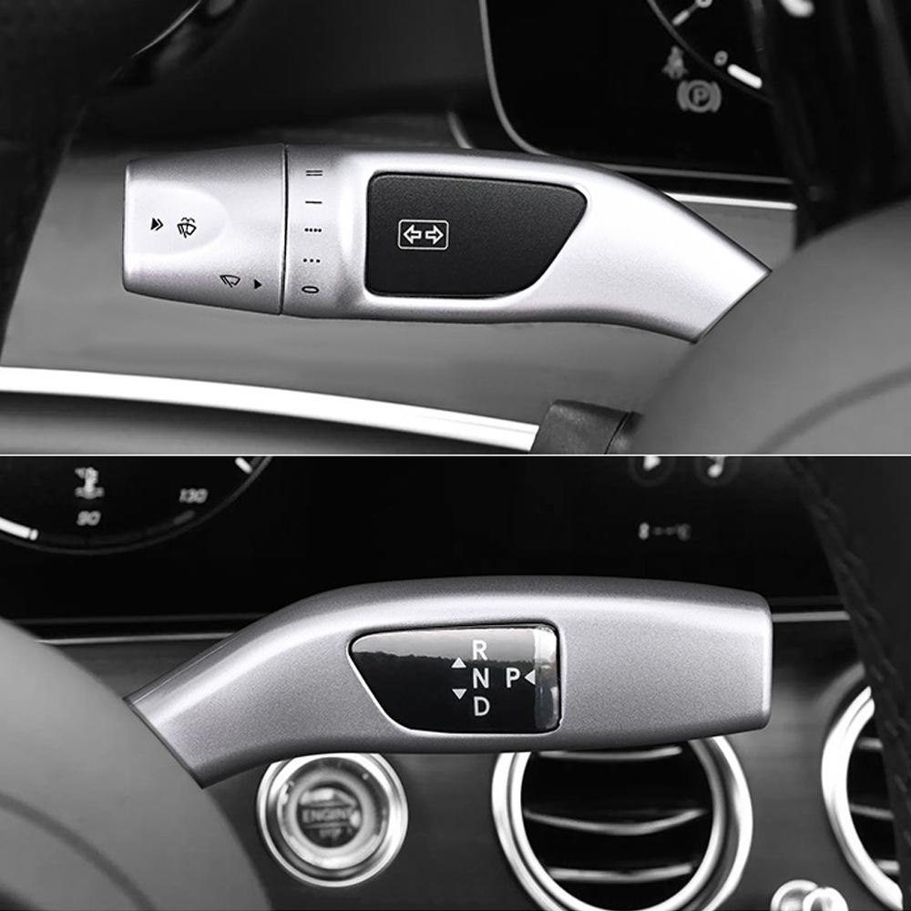 

For Mercedes-Benz 14-23 E-Class 15-22 C-Class 16-22 GLC Older Vito V-Class G-Class Car Wiper Shift Lever Cruise Cover Trim Frame серебряный