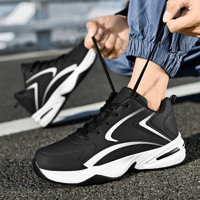 FashionMen Shoes Lace Up Leather Fashion Sneakers for Men Leather Comfort Lightweight Casual Shoes Outdoor Walking Footwear Big Size 50