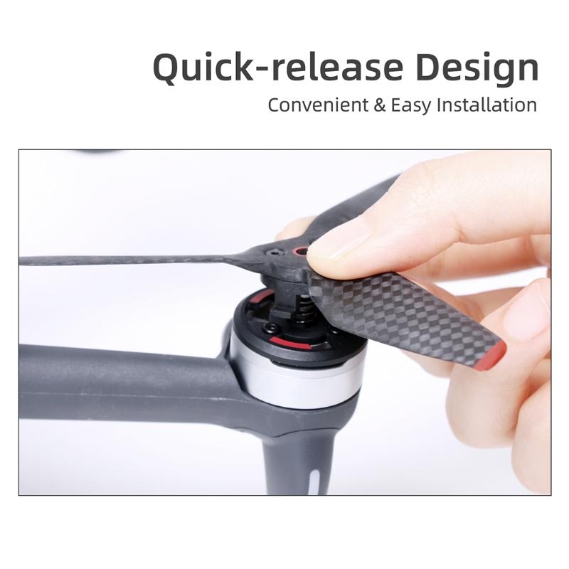 Quick-Release  Props Replacement Parts Carbon Fiber Propeller Low Noise for-D-JI FPV Combo