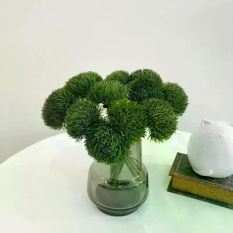Artificial Flowers Arrangement Pom Dianthus Stems Realistic Fake For Home Office Wedding Vase Decoration