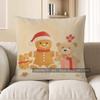 Home Decor Snowmen & Lanterns: Festive Pillow For Home Pattern Cushion Cover Suitable For Sofa Bedroom Car Pillow Cover