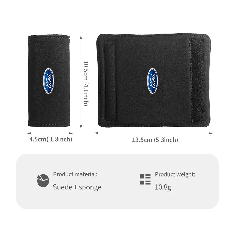 For Ford Car Interior Handle Protective Cover Suede Sponge Comfortable Grip Mk2 Mk3 Ranger Mondeo Mk4 S-MAX Kuga Mustang Fusion