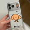 Cartoon Cow Horn Space Shell - Transparent Drop-Proof Case Compatible with Apple 17 Pro Max & 16, Fits 14/13 Pro