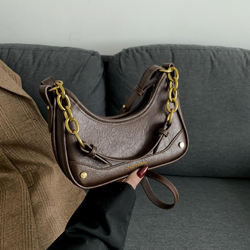 Retro Fashion Handbag Women 2023 New Autumn Winter Vintage High-end Small Square Bag Commuter Crossbody Bag