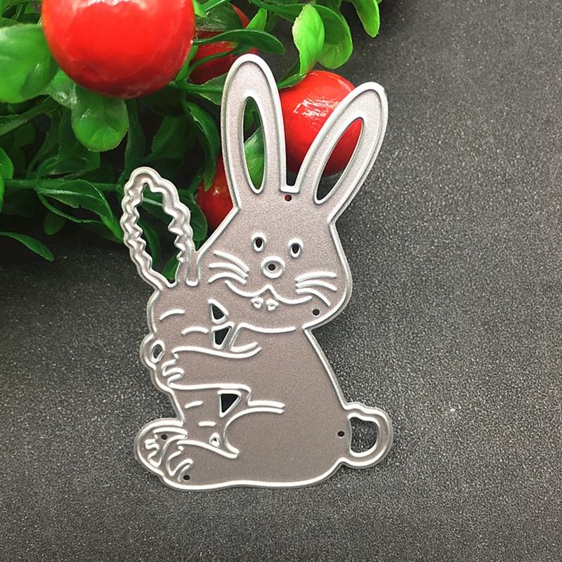 Bunnies Shape Cutting Dies Carbon Steel Die Cut Scrapbooking Embossing Templates for Scrapbooking Card Making Packaging