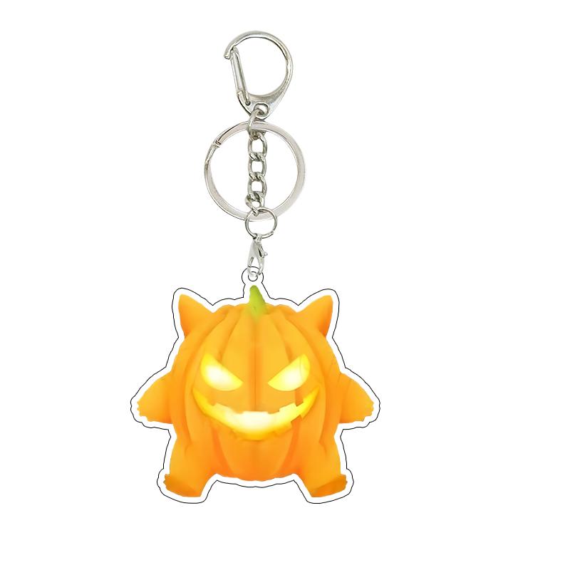Anime Cartoon Gengar Halloween Day Acrylic Keychain Kawaii Pocket Figure All Saints' Day Creative Pendant Decoration Gifts Toys