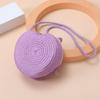 High Quality Woven Straw Shoulder Bags Cute Travel Crossbody Bag Lightweight Heart Shape Beach Bag for Children