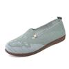 Flats for Women Breathable Knitted Ballet Flats Slip-On Lightweight Dress Shoes Comfortable Round Toe for Work Walking Office Work Shoes for Women
