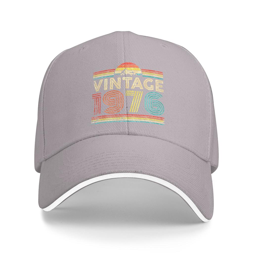 Vintage 1976 Limited Edition 50 Year Old Casual Baseball Cap Camping Hip Hop Hats Summer SunProof Men Streetwear Baseball Caps