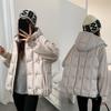 Winter New Women's Fashion High-end Splicing Down Cotton Clothes, Foreign Loose Casual Warm Cotton-padded Clothes