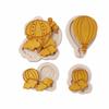 4pcs 3D Cloud Balloon Silicone Mold 3D Fondant Mold DIY Cake Resin Ornament Mold