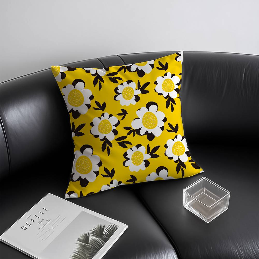 Spring and Summer Floral Pillow Case Anti-dustmite Invisible Zipper Sofa Bed