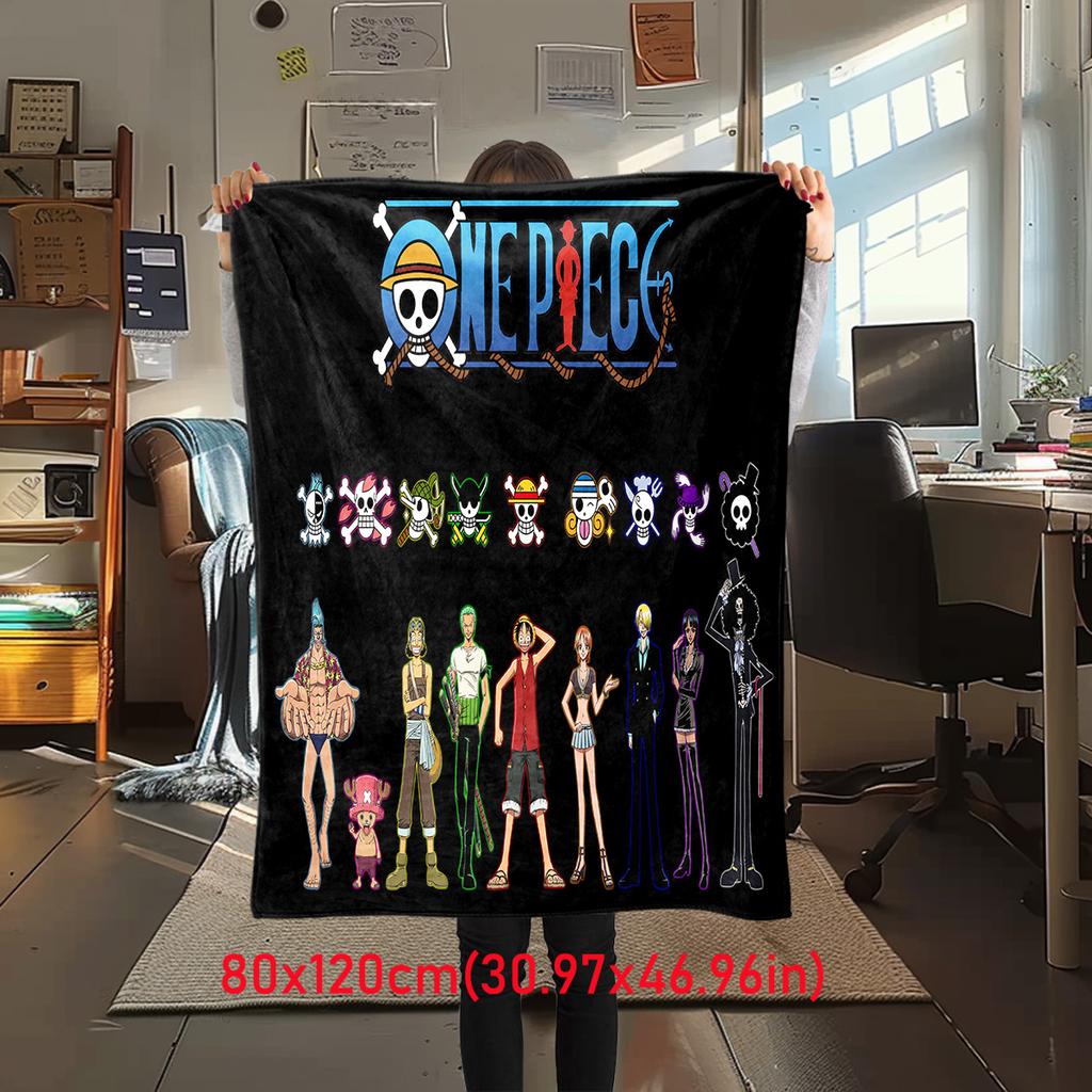 Starring the classic Japanese cartoon ONE PIECE Monkey D. Luffy blanket soft home furnishing nap decoration four seasons warm Sherpa blanket U10