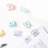 10Pcs Mini Transparent Folder with Push Clip Office Organizer for Organizing