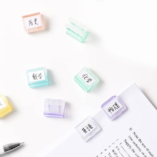 10Pcs Mini Transparent Folder with Push Clip Office Organizer for Organizing