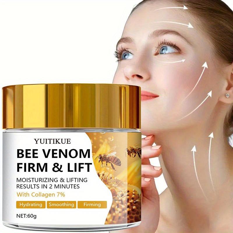Bienenvenen Straffende & Lifting Creme Feuchtigkeitsspendende Formel mit Hyaluronsäure Retinol Kollagen Verbessert die Ausstrahlung, Spendet dem Gesicht tiefen Feuchtigkeit Hautpflege