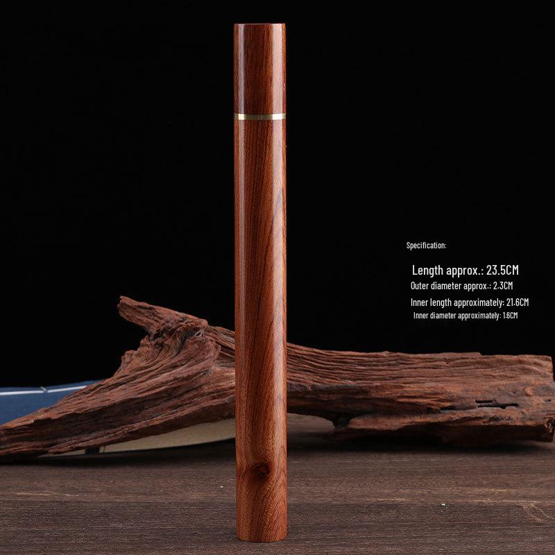 Ebony & Rosewood Incense Sticks with Sandalwood, 20g Pack, Includes Solid Wood Storage Box and Wooden Holder