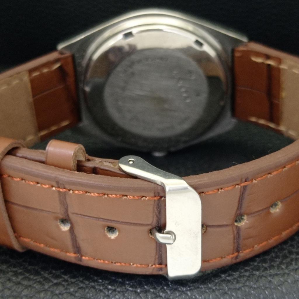 SEIKO 5 AUTOMATIC 6349A VINTAGE JAPAN MENS ARABIC RED COLOR DIAL WATCH a701505-5 R206b-a701505