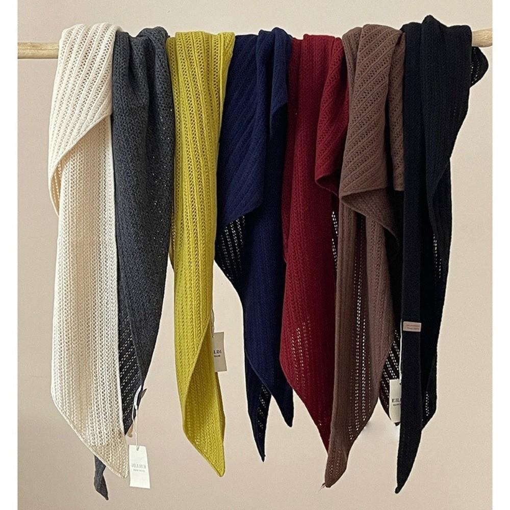 New Soft Knitted Triangular Scarf Windproof Coldproof Shawl Multi-functional Knitted Fake Collar Gift