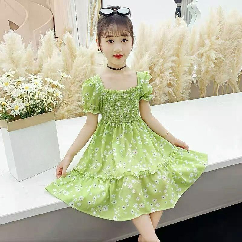 Girls' Princess Dress, Super Western Style, Little Girl Dress, Summer Dress, Children's Dress, Net Red, Big Children's Dress